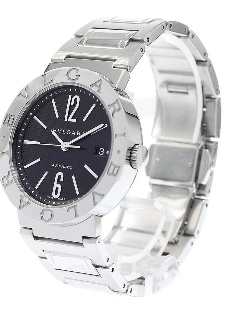 Bvlgari Bvlgaribvlgari Bb38ss Date Black Dial Automatic Mens Watch952324